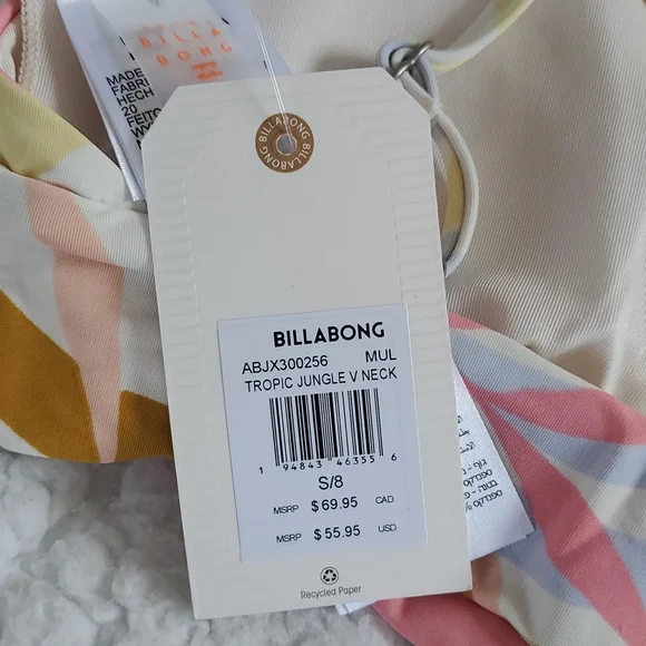 Billabong Tropic Jungle V-Neck Cami Bikini Top - Picture 4 of 13
